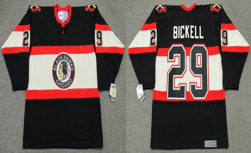 2019 Men Chicago Blackhawks 29 Bickell black CCM NHL jerseys